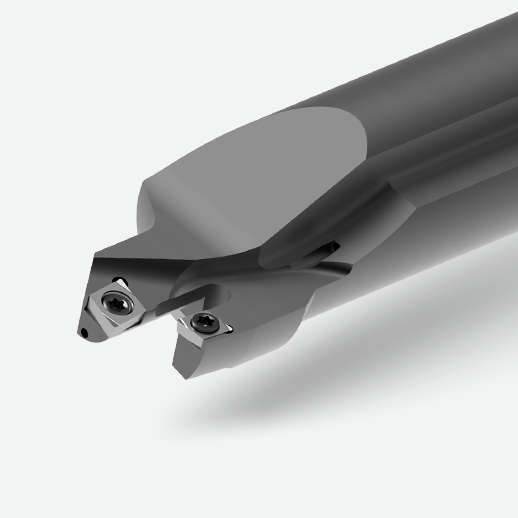 Reibahle mit zwei wechselbaren Schneiden